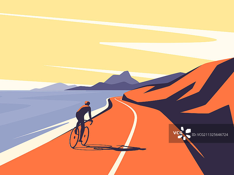 骑自行车的人图片素材