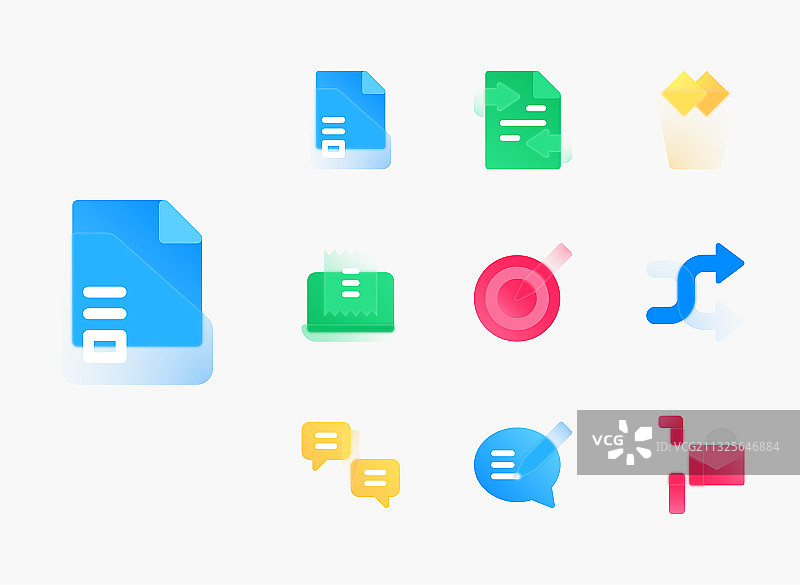 评论互动概念图标集图片素材