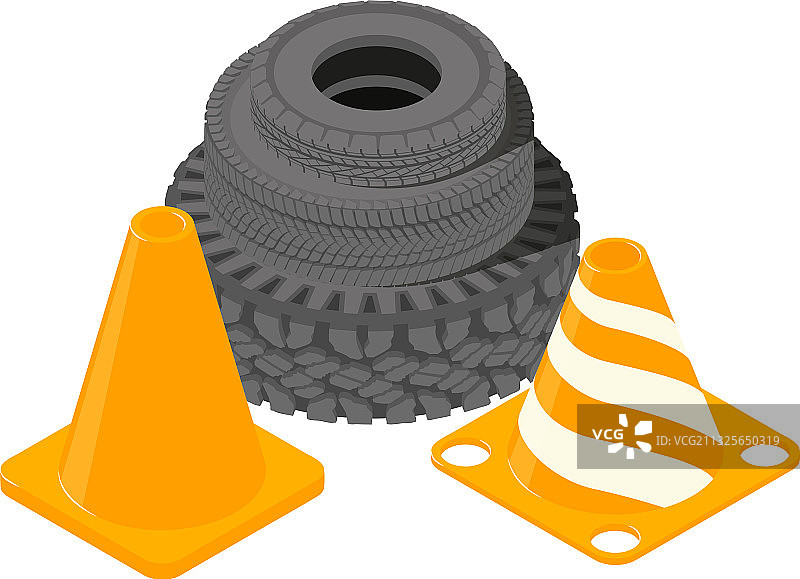 汽车安全图标2.5D风格图片素材