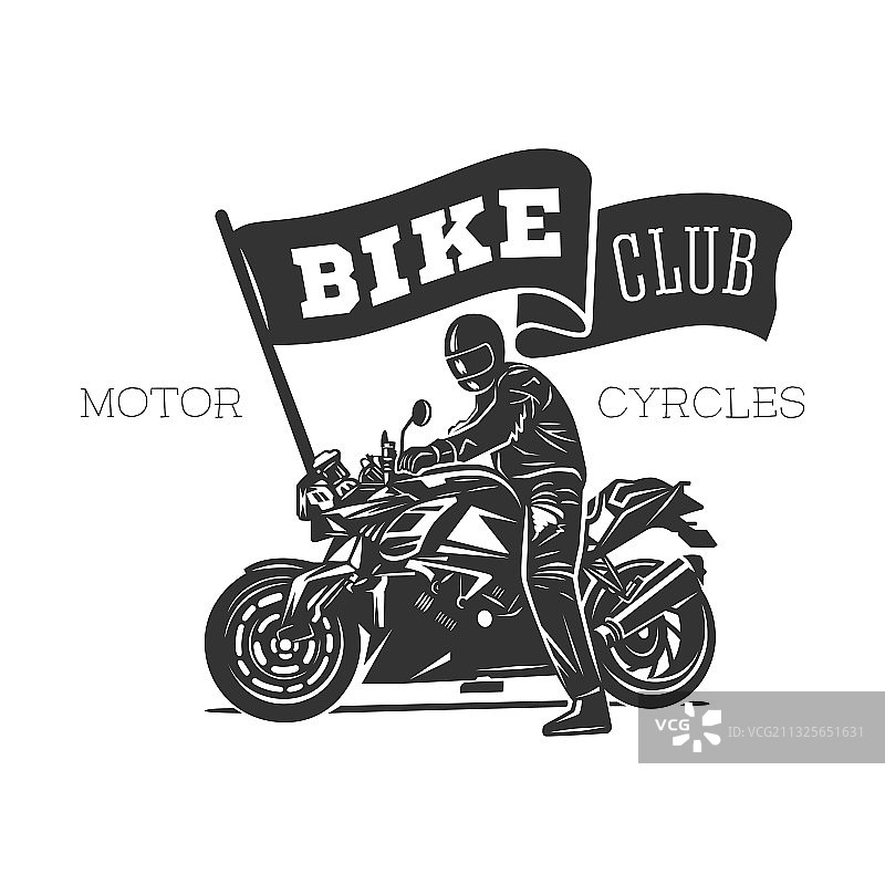 复古摩托车标志图片素材