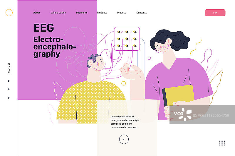 医疗测试-脑电图图片素材