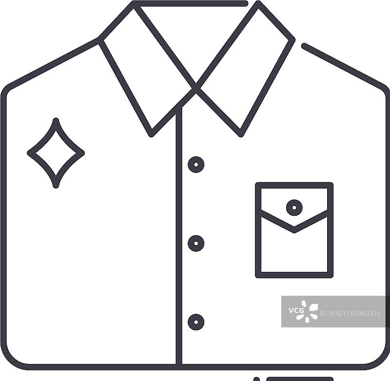 线性衣物图标图片素材