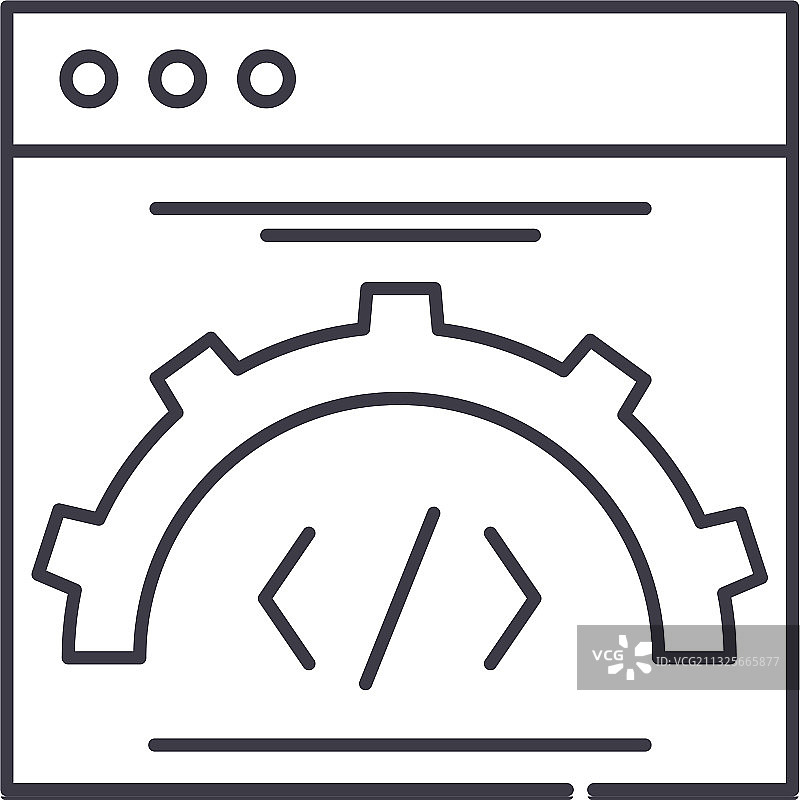 编程线性隔离图标图片素材