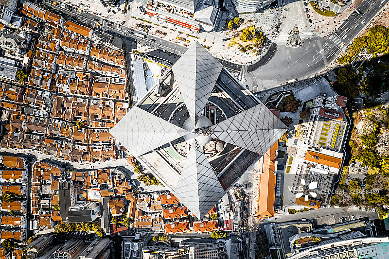 上海黄浦区明天广场航拍俯拍图片素材