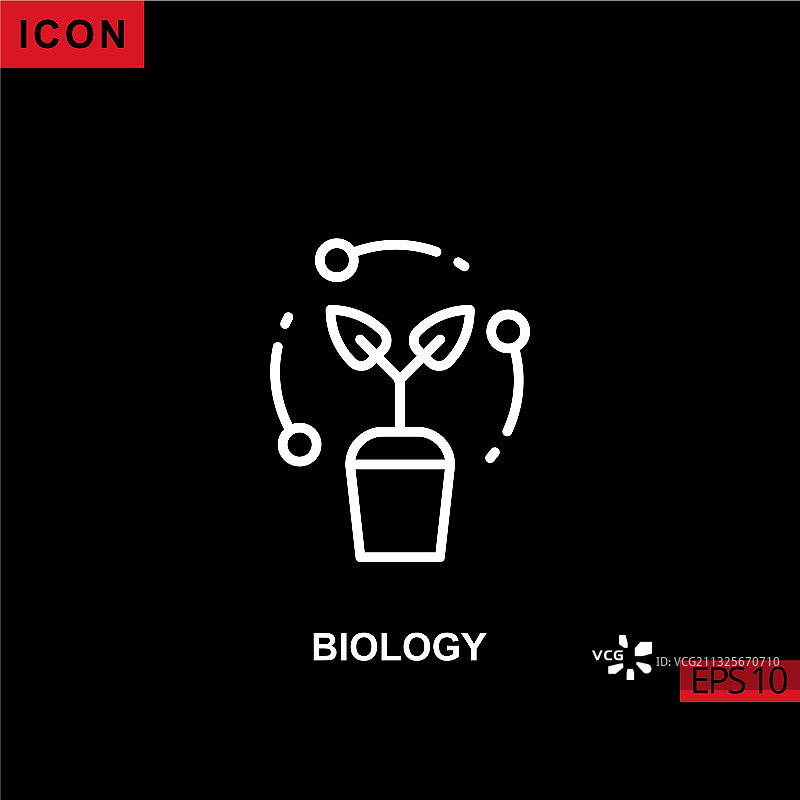 生物植物陶器树叶圆形图标图片素材