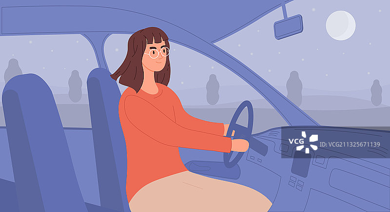 驾车旅行的女人图片素材