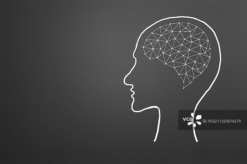 大脑轮廓图片素材