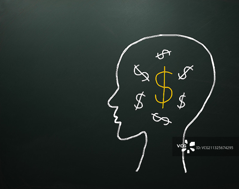 满脑子是钱图片素材