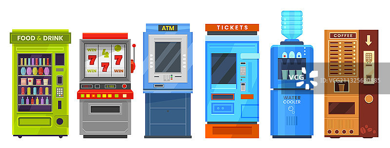 自动售货机或自动提款机冷藏机图片素材