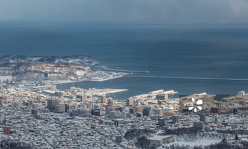 日本北海道小樽港日本海域核污水排放图片素材