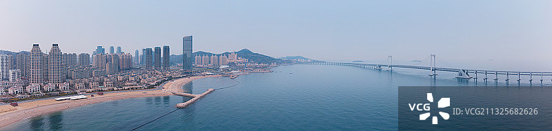 大连星海湾全景图图片素材