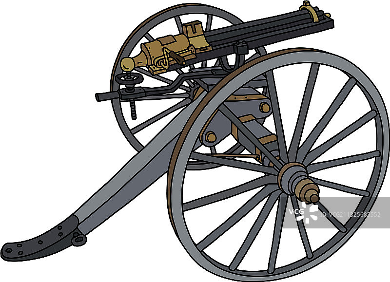 复古美国机枪图片素材