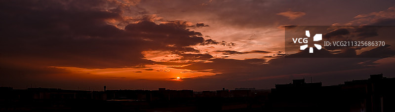 雨后的日落图片素材