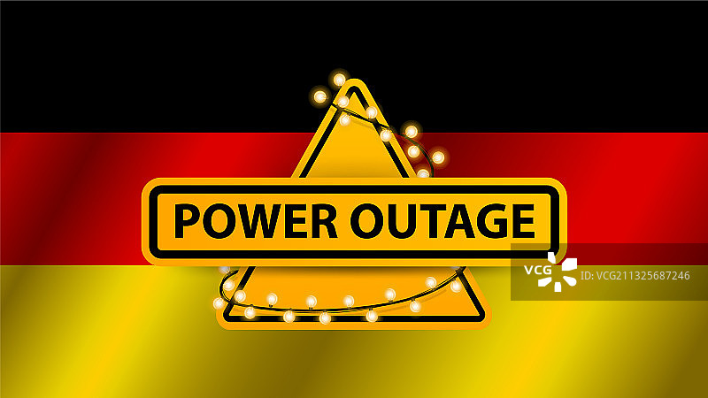 包裹着的停电黄色警告标志图片素材