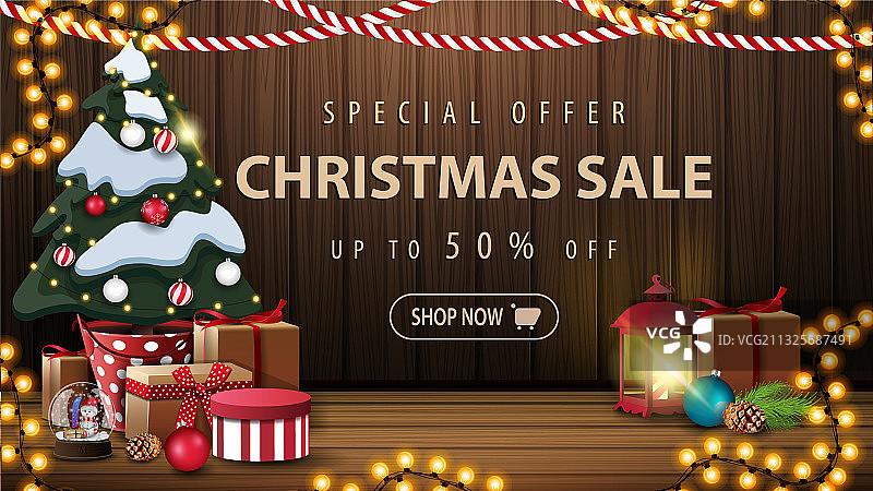 圣诞节特别优惠，高达50%折扣图片素材