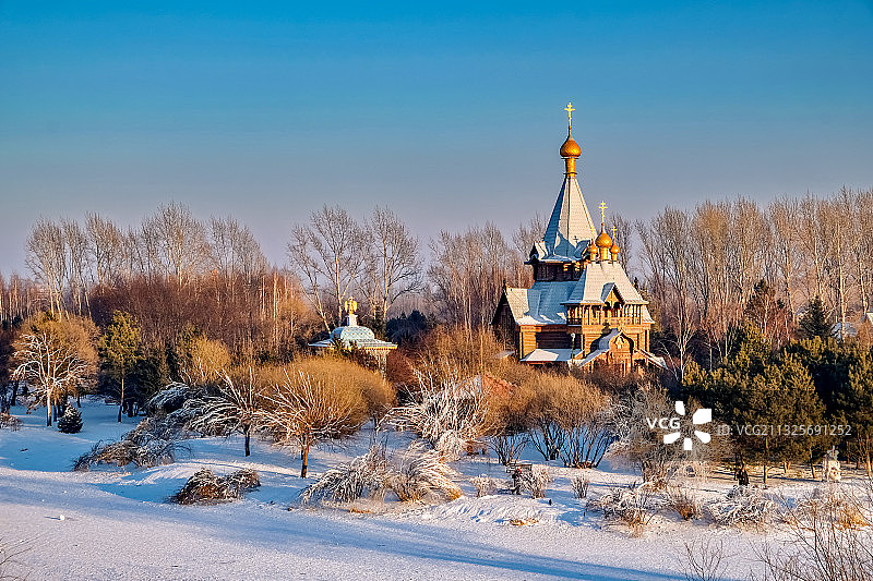 俄罗斯河园 哈尔滨图片素材