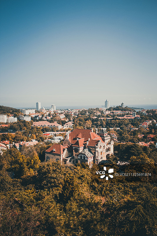 青岛信号山俯瞰图片素材