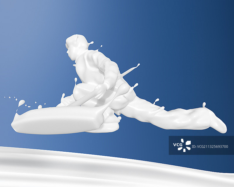 牛奶形态人物冰壶运动图片素材