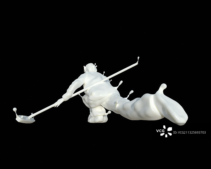 牛奶人物形态冰壶运动图片素材