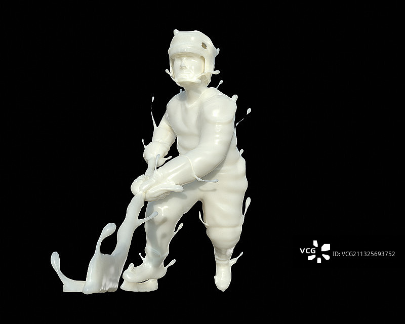 牛奶形态冰球运动图片素材