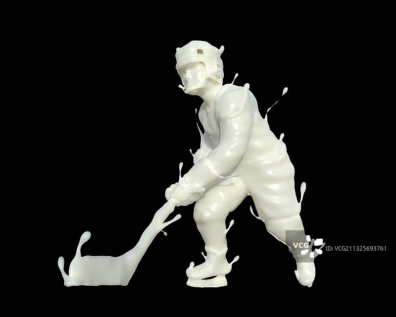 牛奶形态冰球运动图片素材