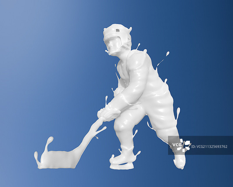 牛奶形态冰球运动图片素材