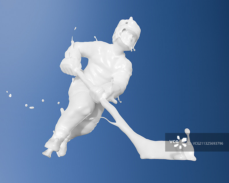 牛奶形态冰球运动图片素材