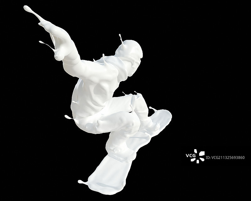 牛奶形态单板滑雪图片素材