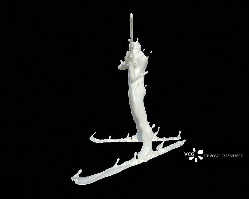 牛奶形态冬季两项运动图片素材
