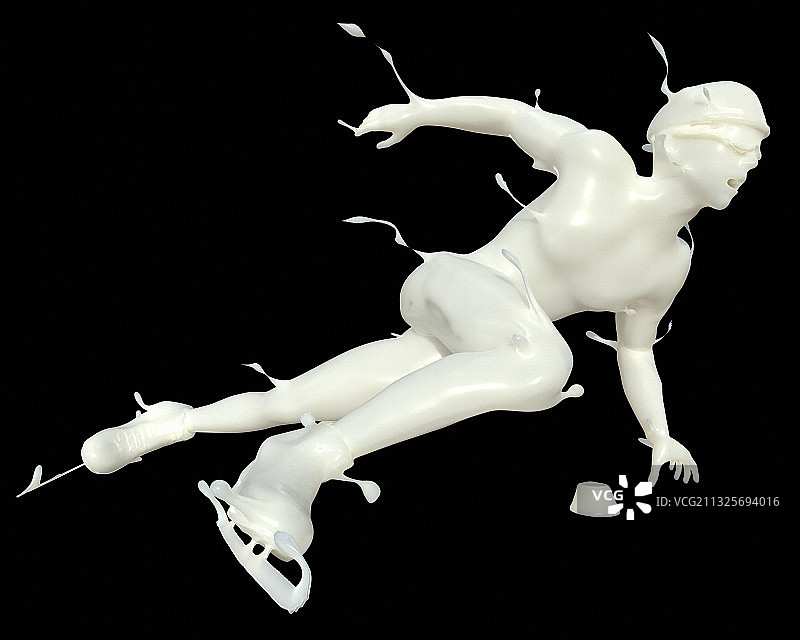 牛奶形态短道速滑图片素材