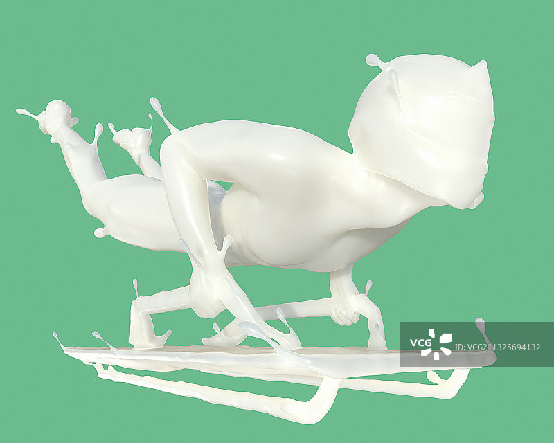 牛奶形态无舵雪车图片素材