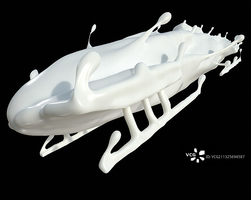 牛奶形态无舵雪橇图片素材