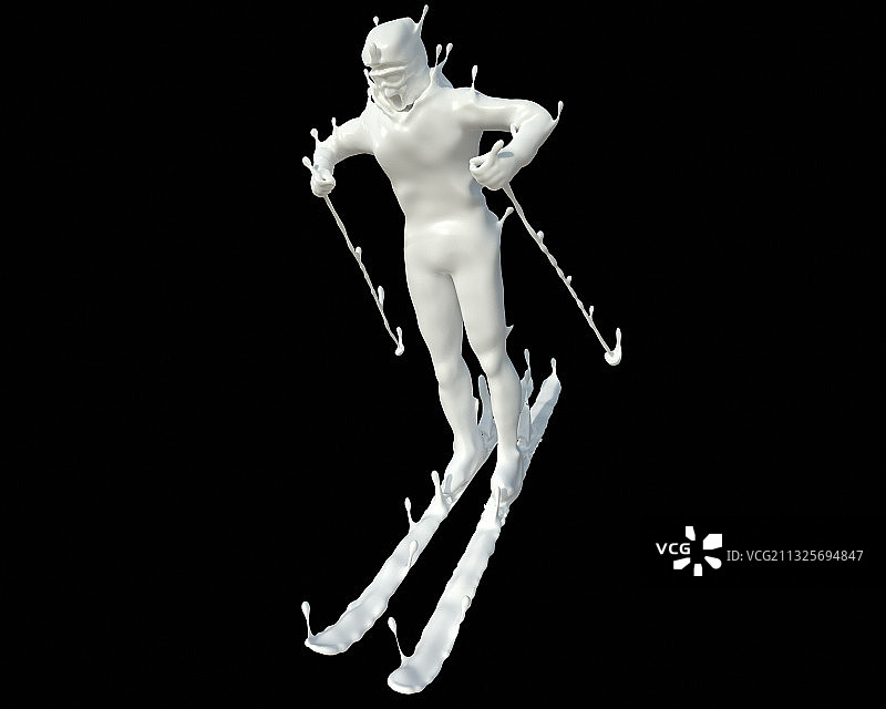 牛奶形态越野滑雪图片素材