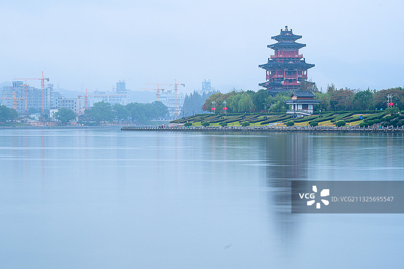 丽水南明湖应星楼图片素材
