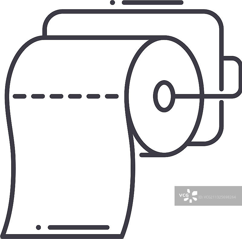 纸巾线性图标图片素材