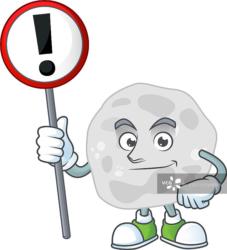 手持标牌的纤维杆菌的漫画图片图片素材