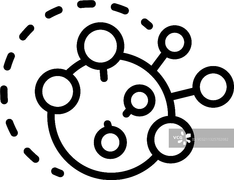 扁桃体炎细菌轮廓图标图片素材