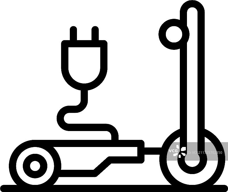 电动滑板车好友图标轮廓样式图片素材