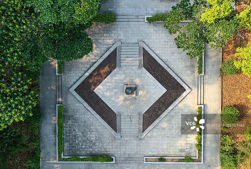 广东省惠州市惠城区中山公园中山纪念堂航拍图片素材