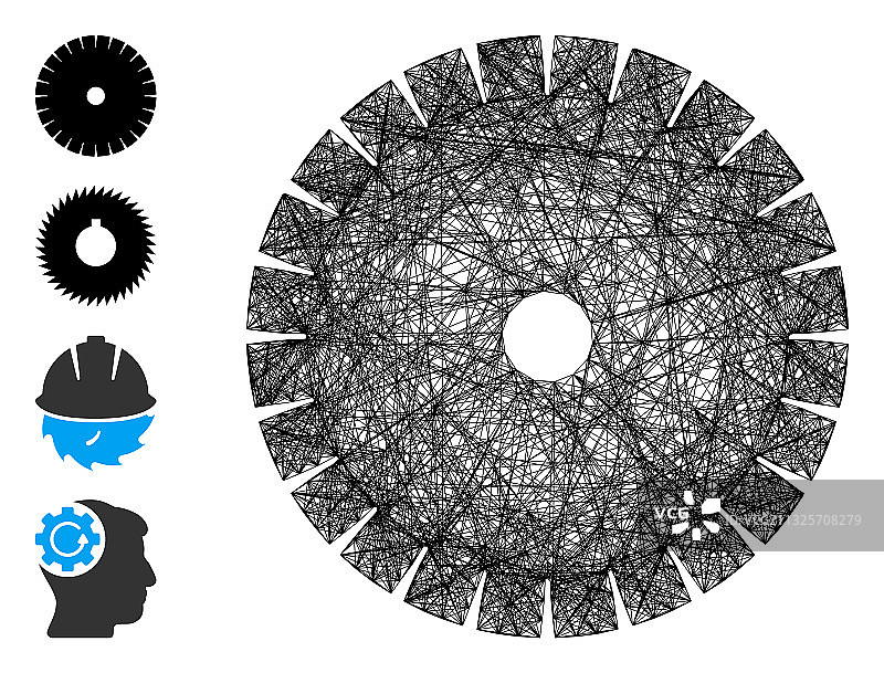 网络石材圆形刀片网格图片素材