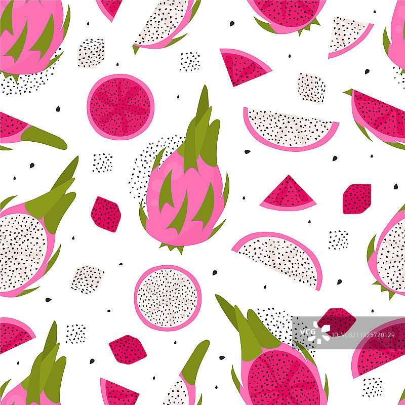 火龙果无缝图案图片素材