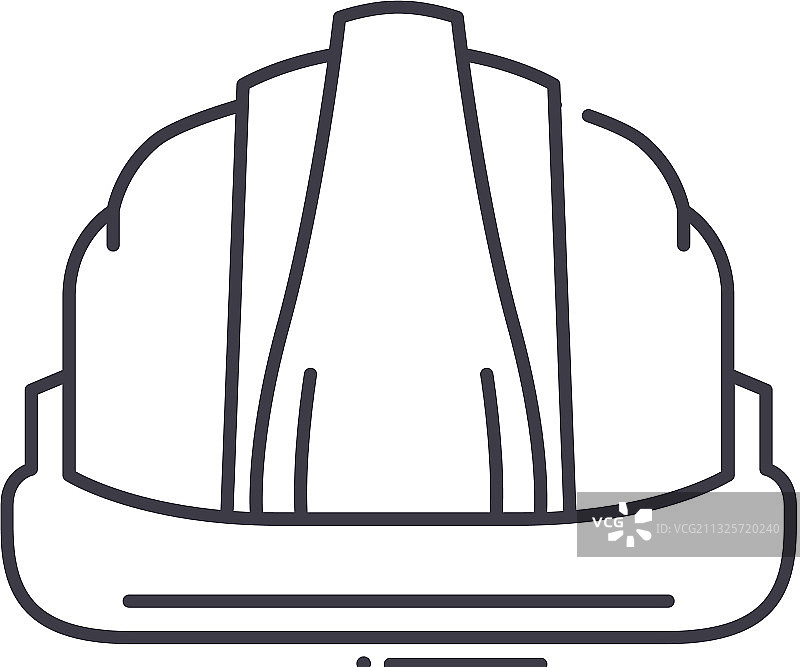 建筑帽线性隔离图标图片素材