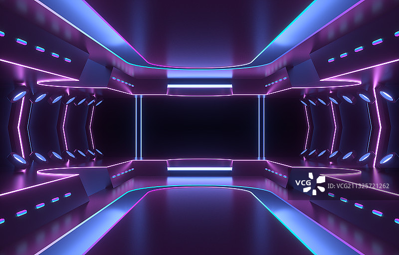 酷炫大气发光科技场景图片素材