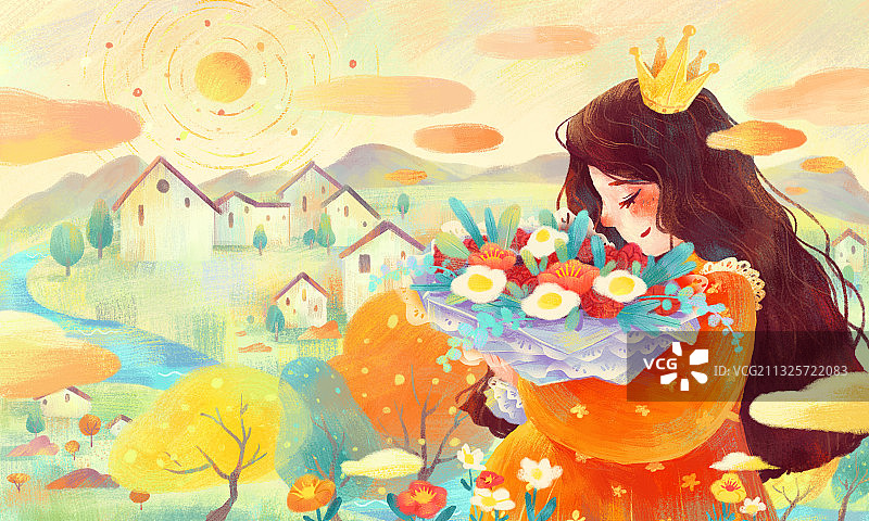 母爱母亲节插画图片素材