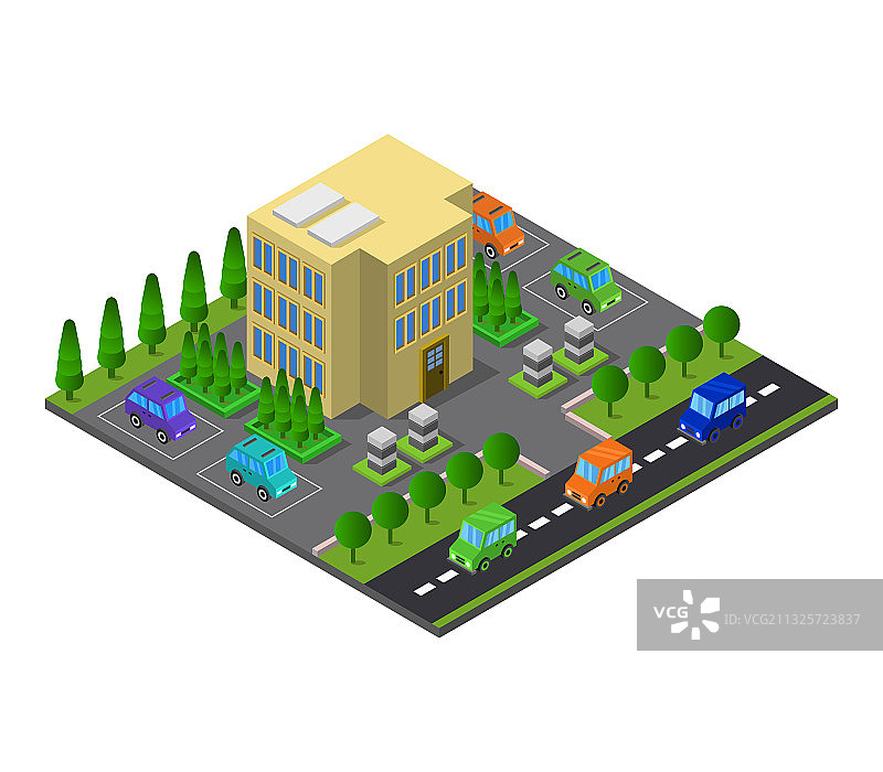 2.5D白色背景中的书柜图片素材