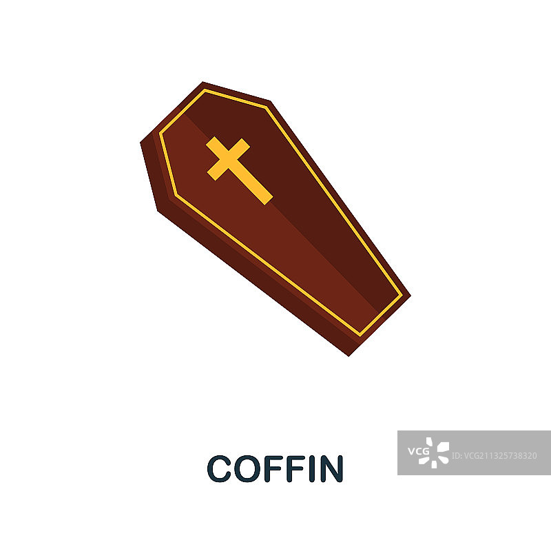 万圣节的棺材图标元素图片素材