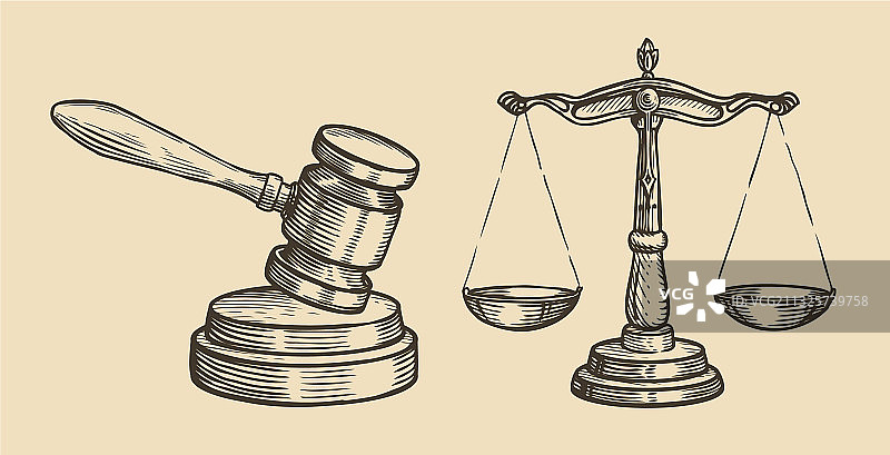 正义草图管辖商业概念图片素材