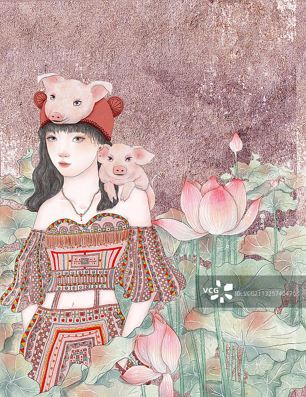 《十二生肖-猪》图片素材