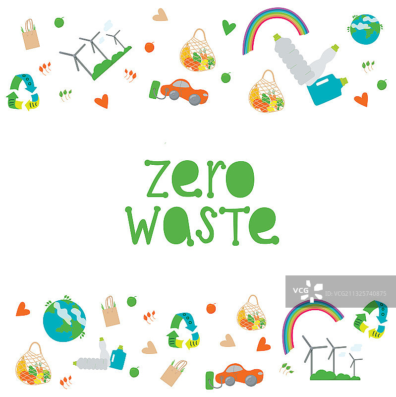 环保手写字体设计图片素材