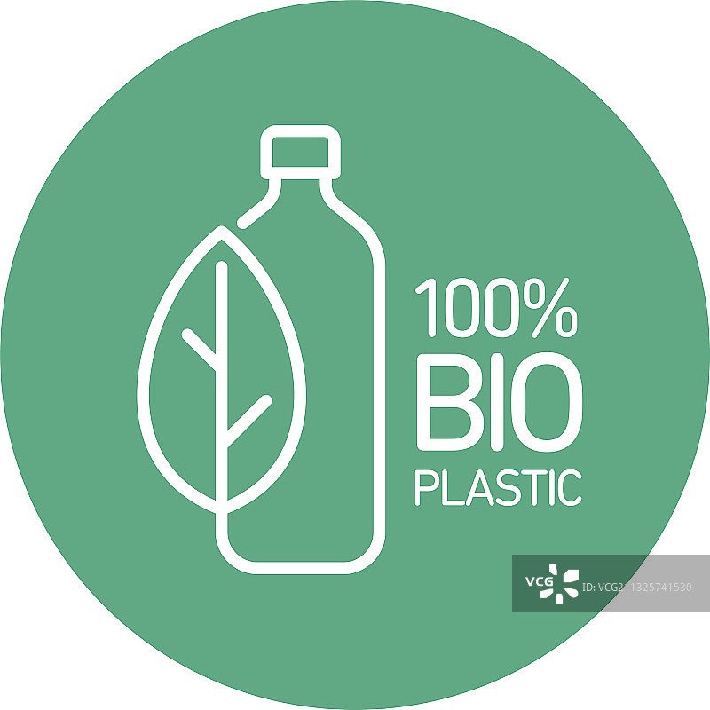 100个生物塑料可生物降解堆肥线条图标图片素材